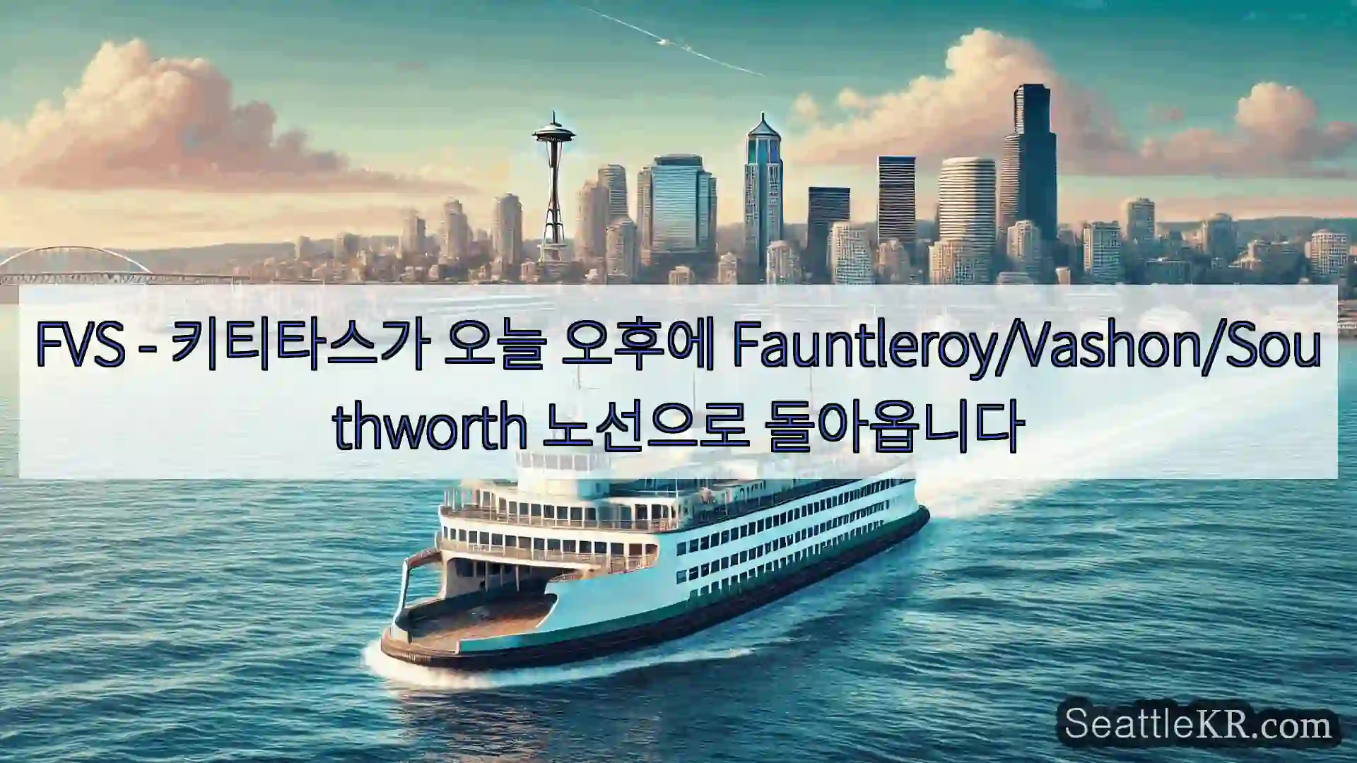 FVS – 키티타스가 오늘 오후에 Fauntleroy/Vashon/Southworth