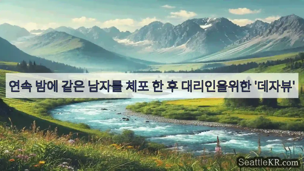 연속 밤에 같은 남자를 체포 한 후 대리인을위한 '데자뷰'