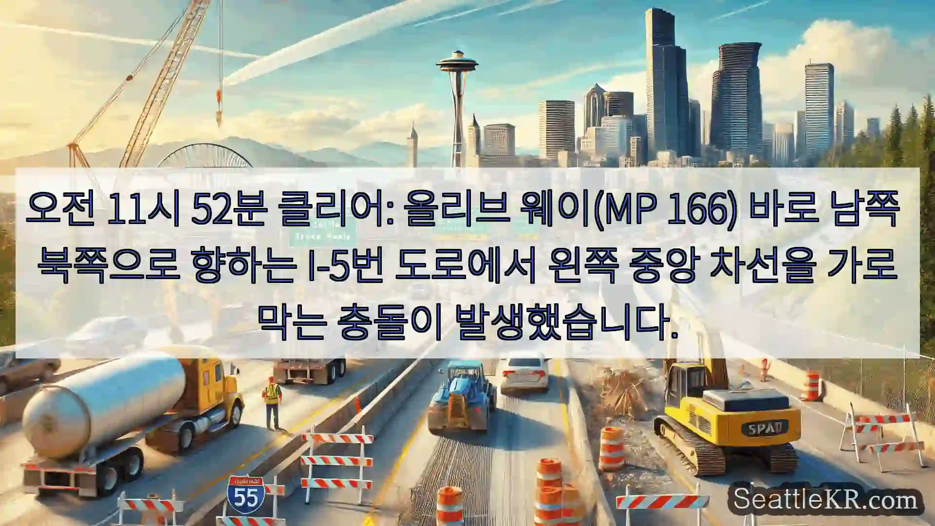 오전 11시 52분 클리어: 올리브 웨이(MP 166) 바로 남쪽 북쪽으로 향하는