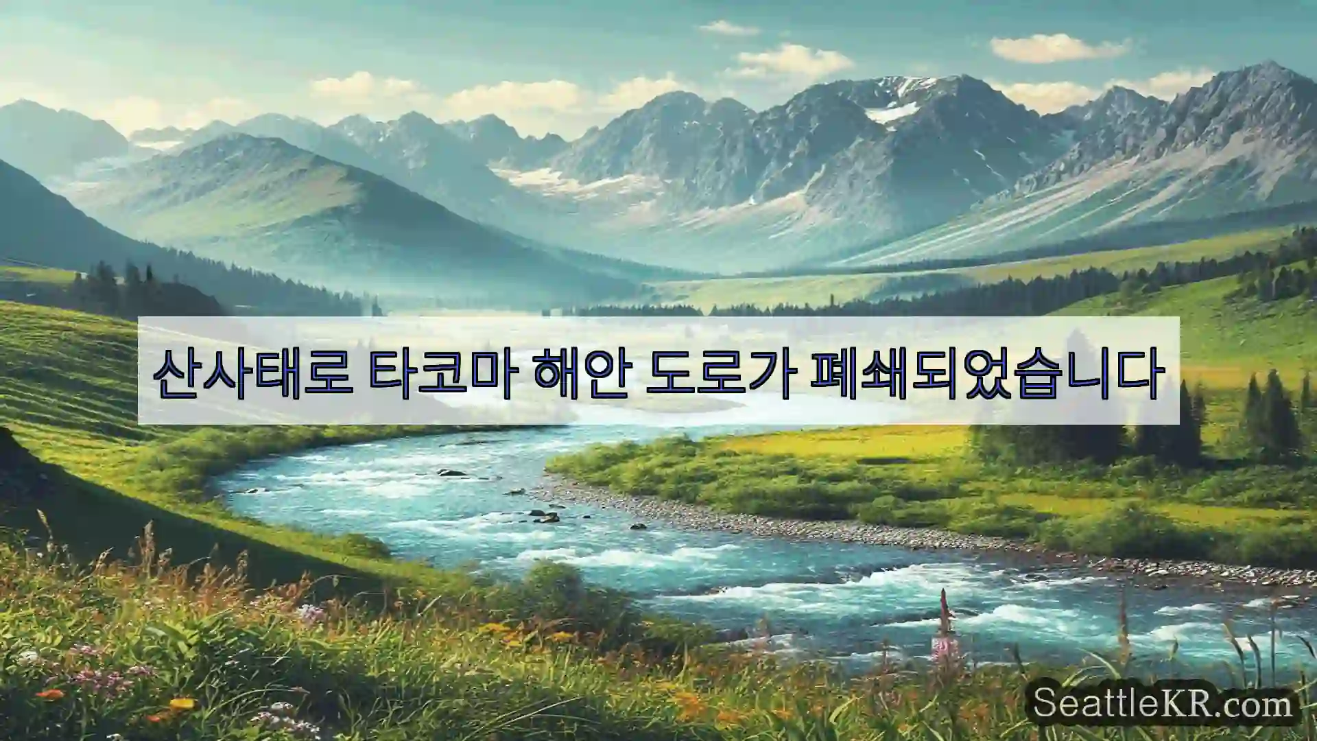 산사태로 타코마 해안 도로가 폐쇄되었습니다