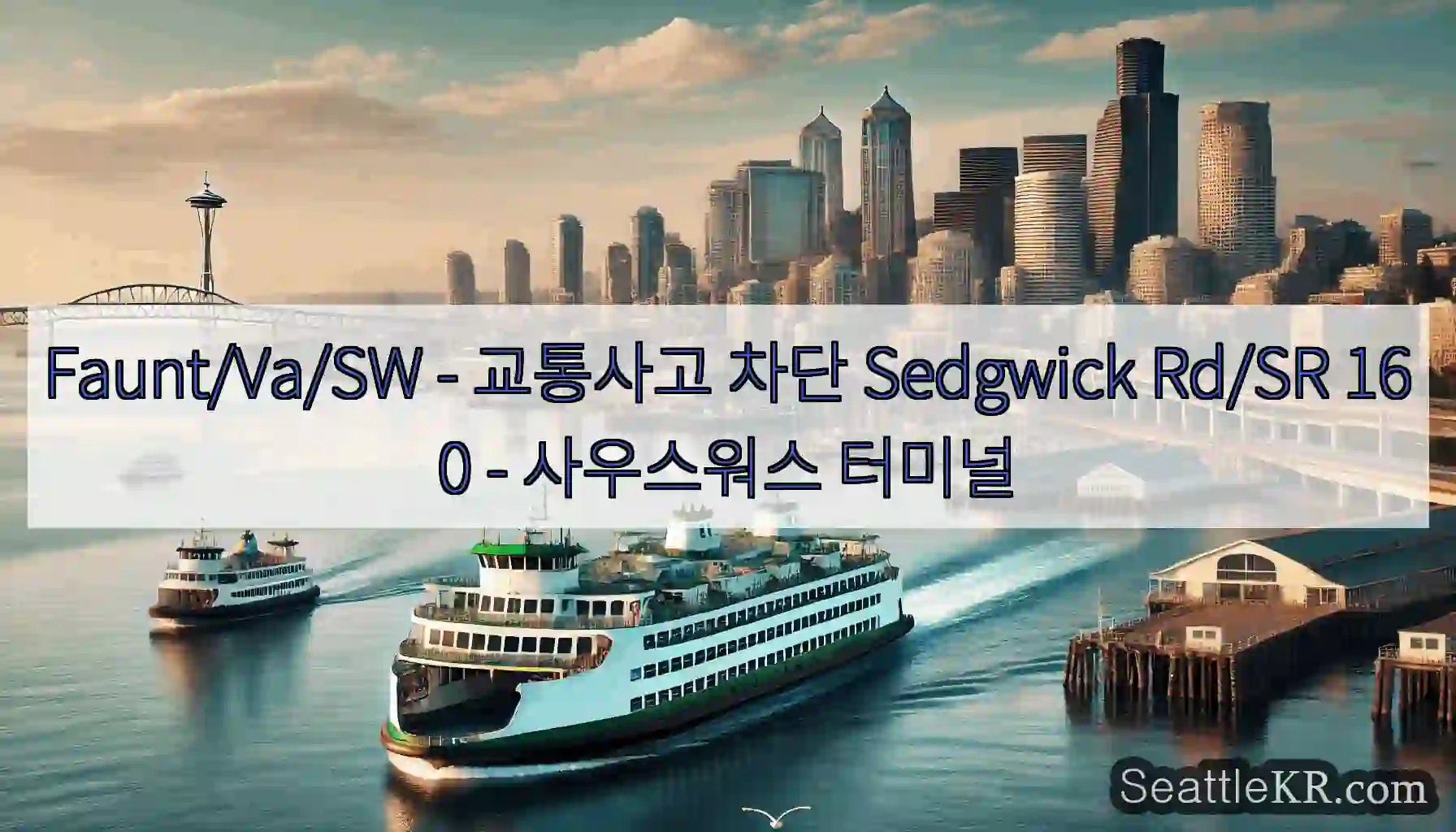 Faunt/Va/SW – 교통사고 차단 Sedgwick Rd/SR 160 – 사우스워스