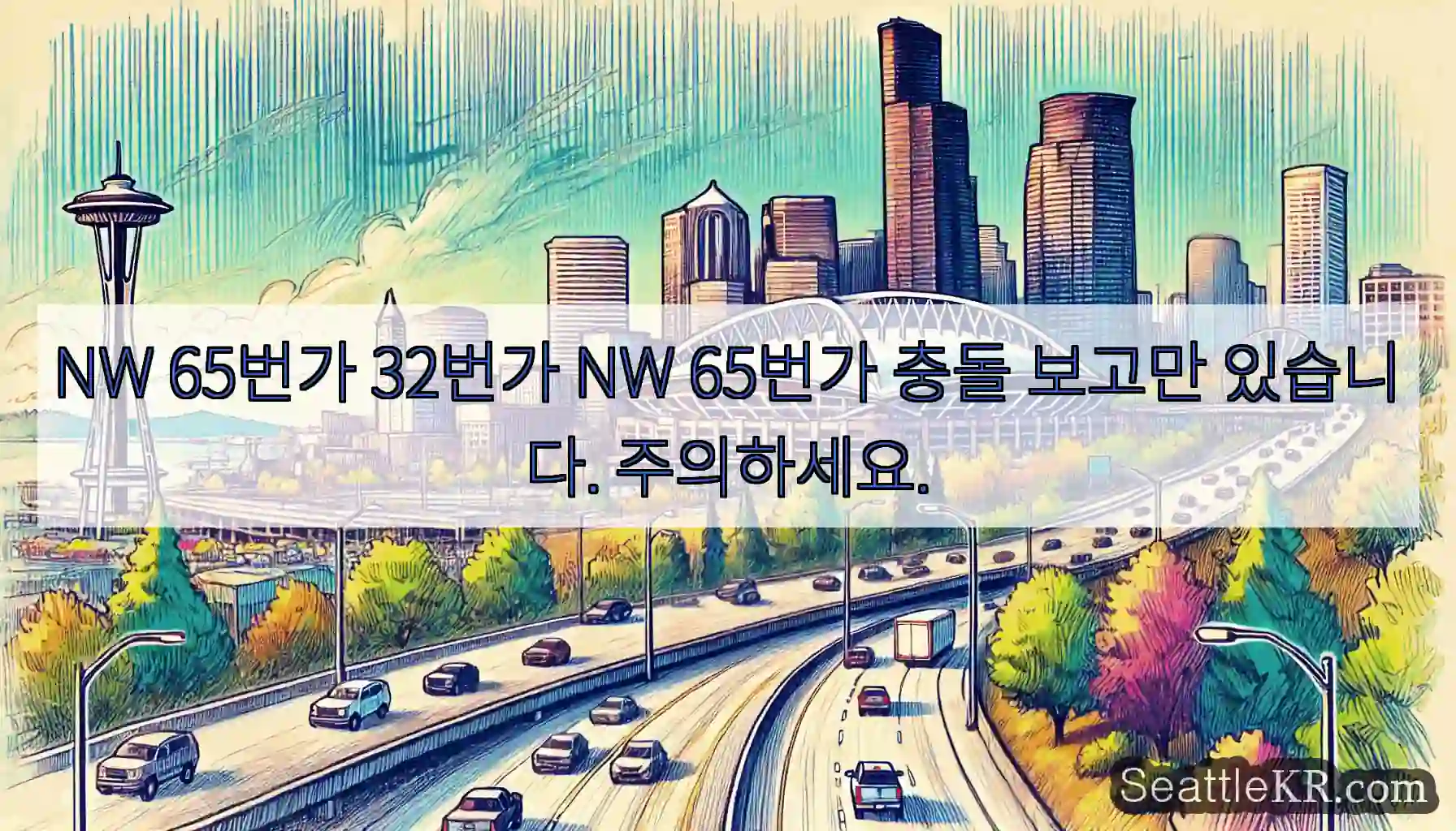 NW 65번가 32번가 NW 65번가 충돌 보고만 있습니다. 주의하세요.