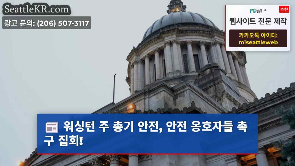 워싱턴 주 총기 안전, 안전 옹호자들 촉구 집회!