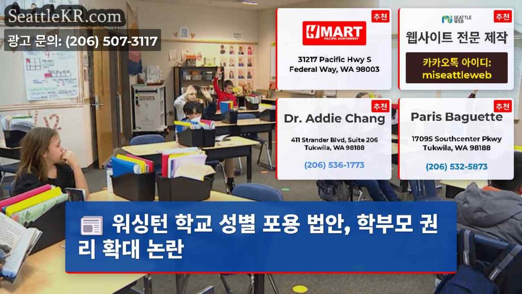 워싱턴 학교 성별 포용 법안, 학부모 권리 확대 논란