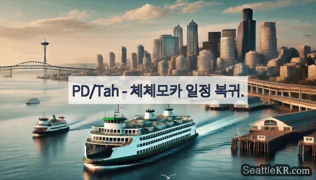 PD/Tah - 체체모카 일정 복귀.