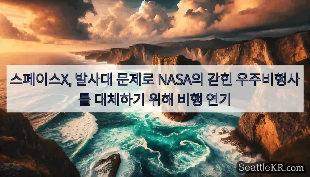 스페이스X, 발사대 문제로 NASA의 갇힌 우주비행사를 대체하기 위해 비행 연기