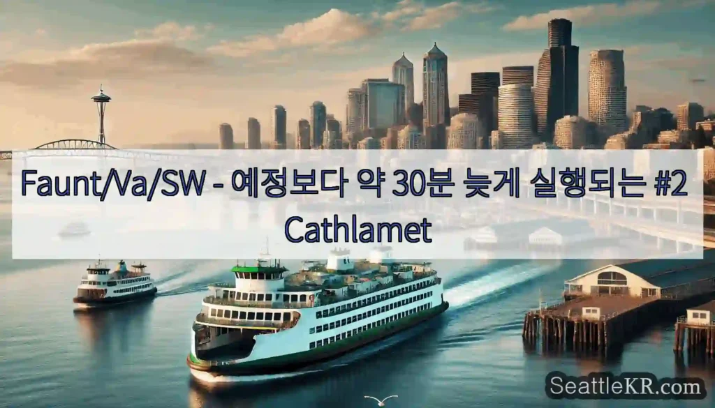 Faunt/Va/SW - 예정보다 약 30분 늦게 실행되는 #2 Cathlamet