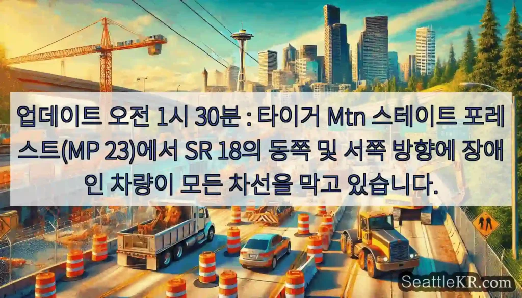 업데이트 오전 1시 30분 : 타이거 Mtn 스테이트 포레스트(MP 23)에서 SR