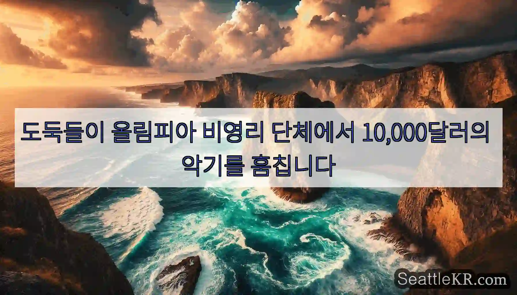 도둑들이 올림피아 비영리 단체에서 10,000달러의 악기를 훔칩니다