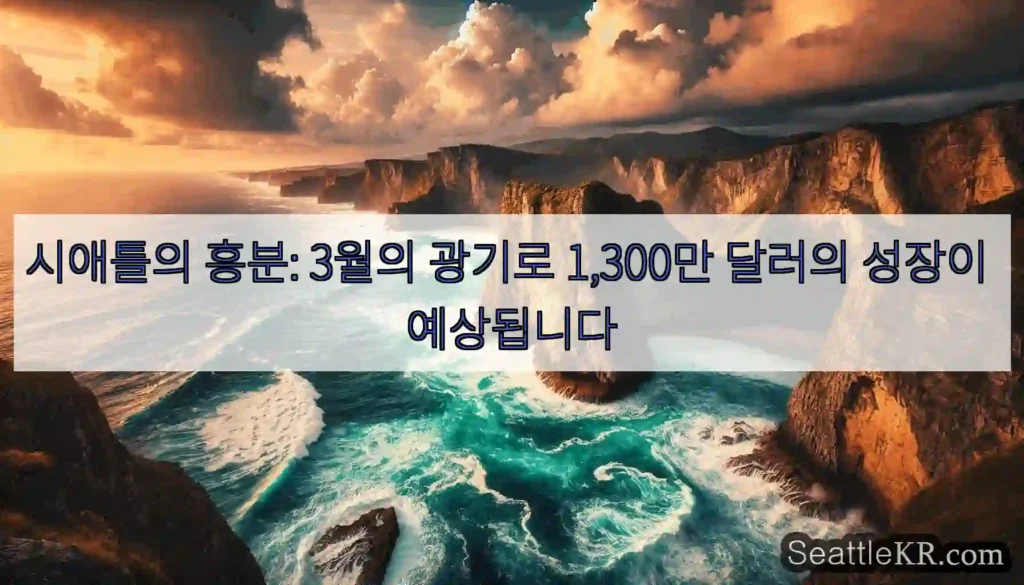 시애틀의 흥분: 3월의 광기로 1,300만 달러의 성장이 예상됩니다