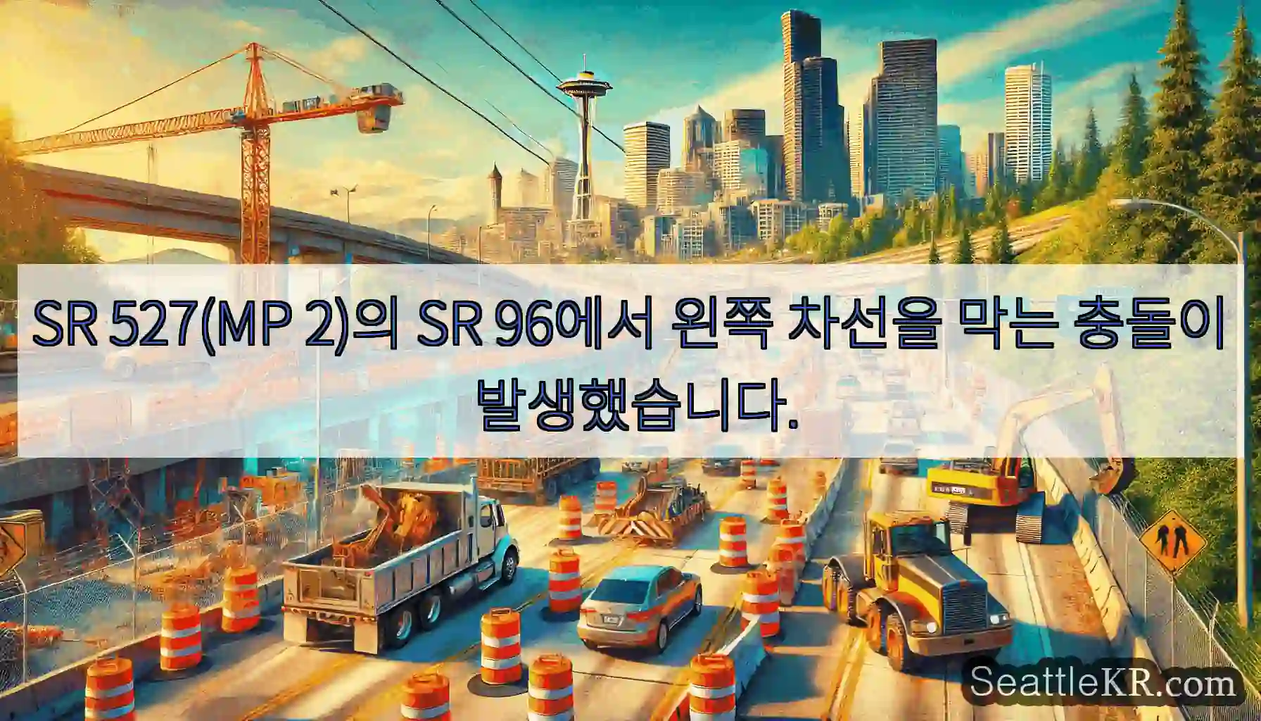 SR 527(MP 2)의 SR 96에서 왼쪽 차선을 막는 충돌이 발생했습니다.