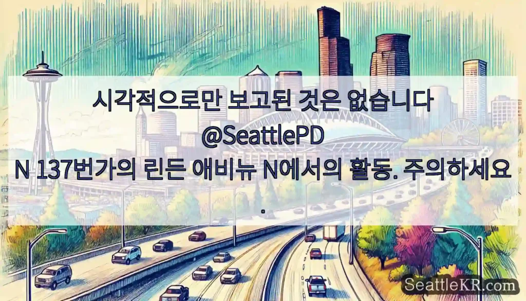 시각적으로만 보고된 것은 없습니다 @SeattlePD N 137번가의 린든 애비뉴