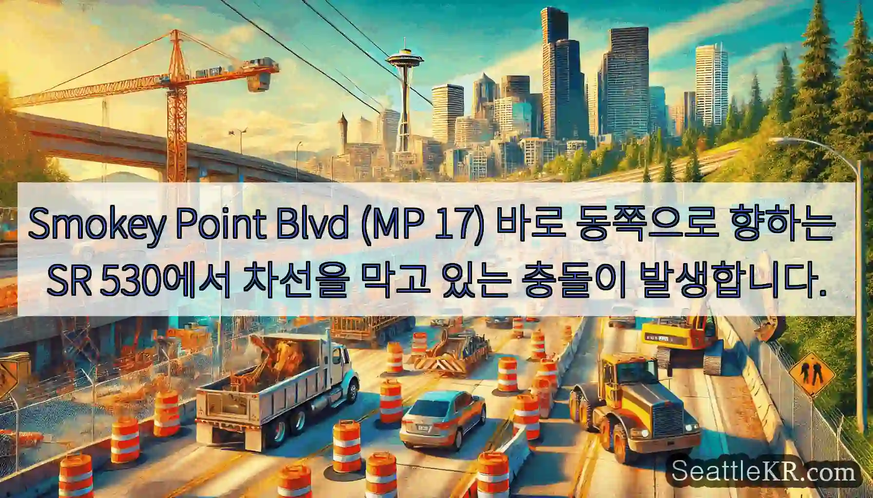 Smokey Point Blvd (MP 17) 바로 동쪽으로 향하는 SR 530에서