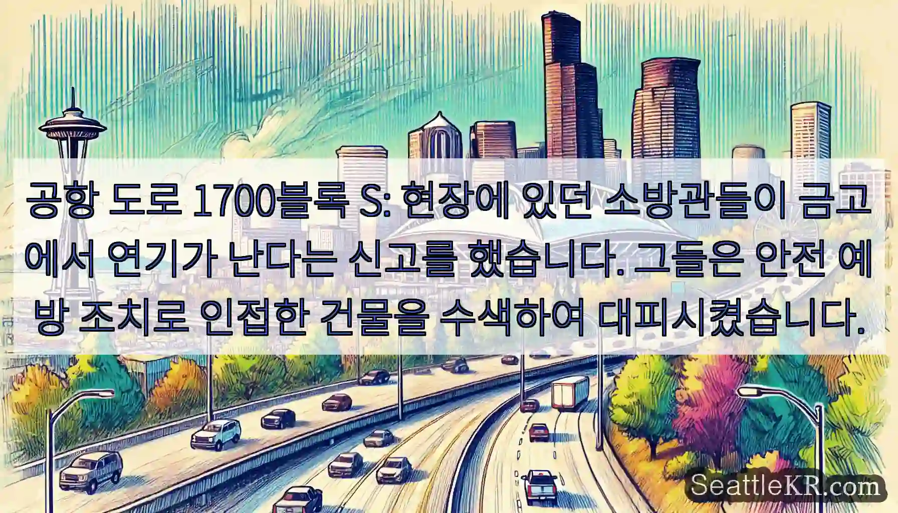 공항 도로 1700블록 S: 현장에 있던 소방관들이 금고에서 연기가 난다는 신고를