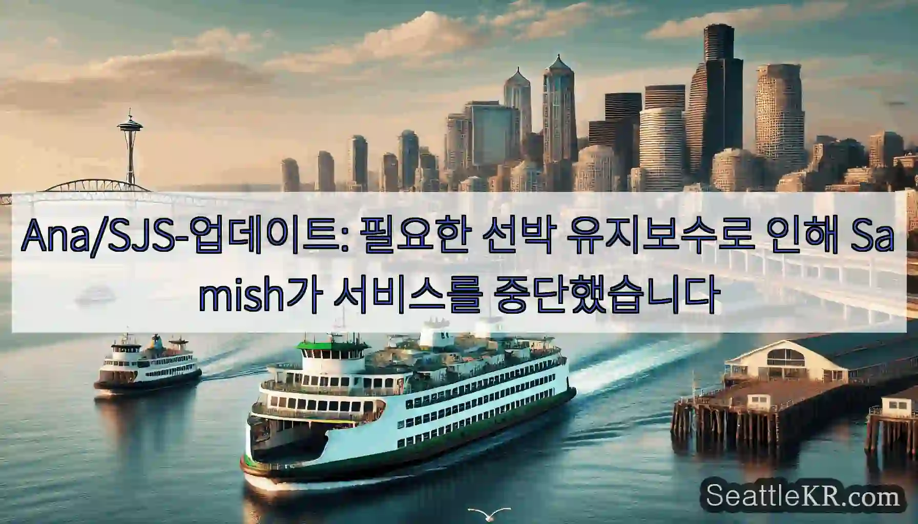 Ana/SJS-업데이트: 필요한 선박 유지보수로 인해 Samish가 서비스를 중단했습니다