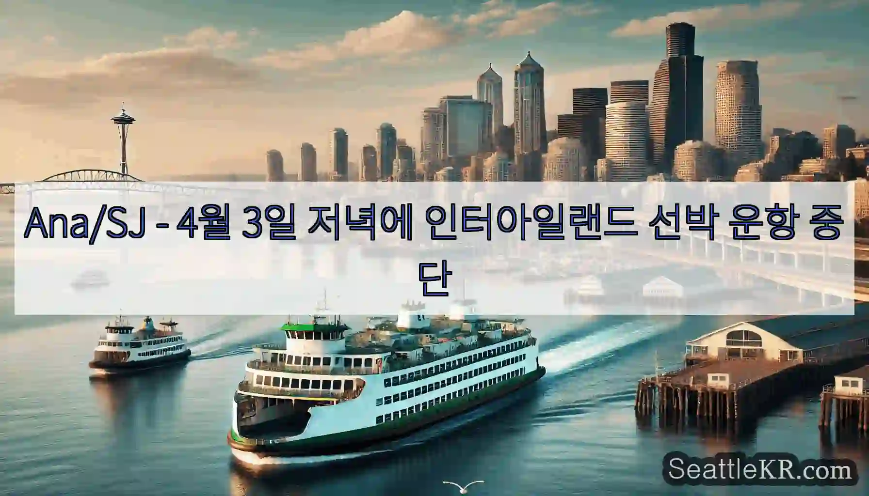 Ana/SJ - 4월 3일 저녁에 인터아일랜드 선박 운항 중단
