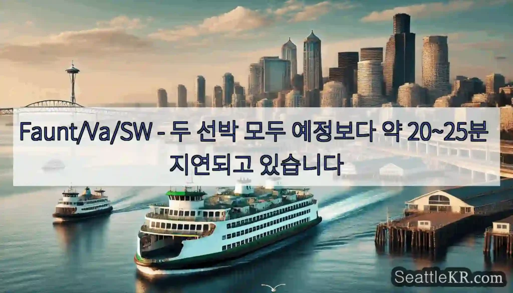 Faunt/Va/SW - 두 선박 모두 예정보다 약 20~25분 지연되고 있습니다