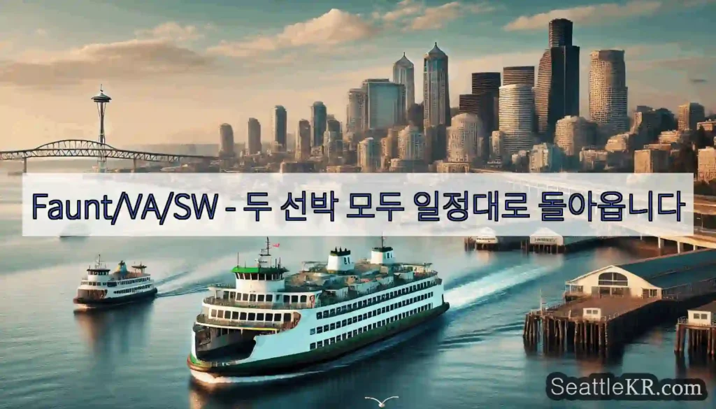 Faunt/VA/SW - 두 선박 모두 일정대로 돌아옵니다