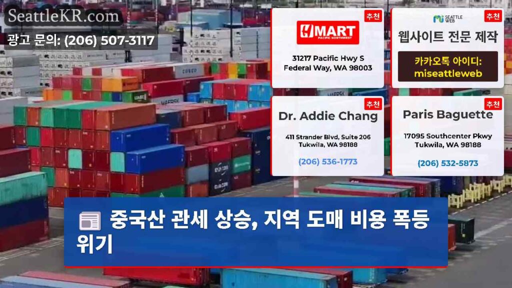 중국산 관세 상승, 지역 도매 비용 폭등 위기