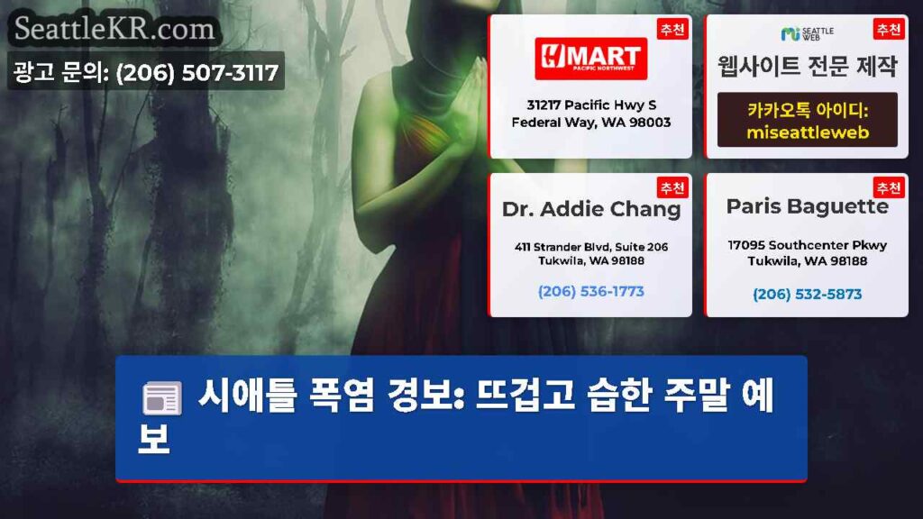 시애틀 폭염 경보: 뜨겁고 습한 주말 예보