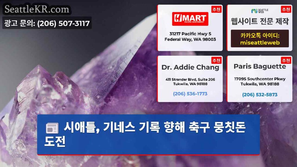 시애틀, 기네스 기록 향해 축구 뭉칫돈 도전