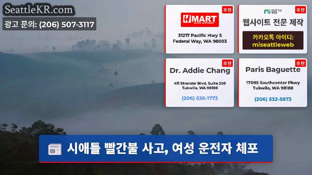 시애틀 빨간불 사고, 여성 운전자 체포