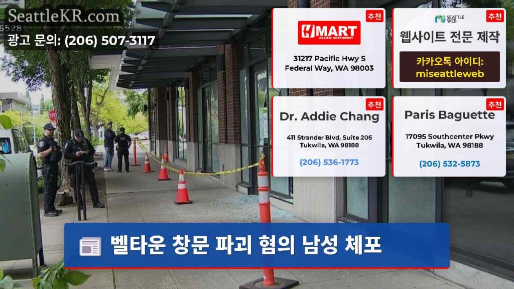 벨타운 창문 파괴 혐의 남성 체포