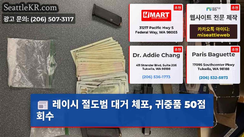 레이시 절도범 대거 체포, 귀중품 50점 회수