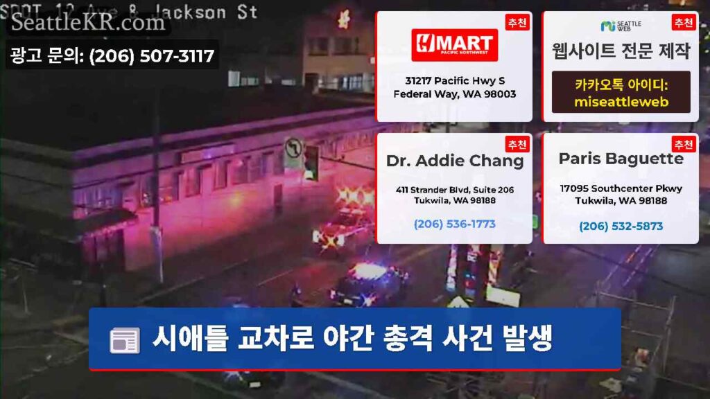 시애틀 교차로 야간 총격 사건 발생