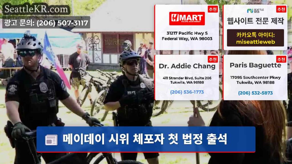 메이데이 시위 체포자 첫 법정 출석