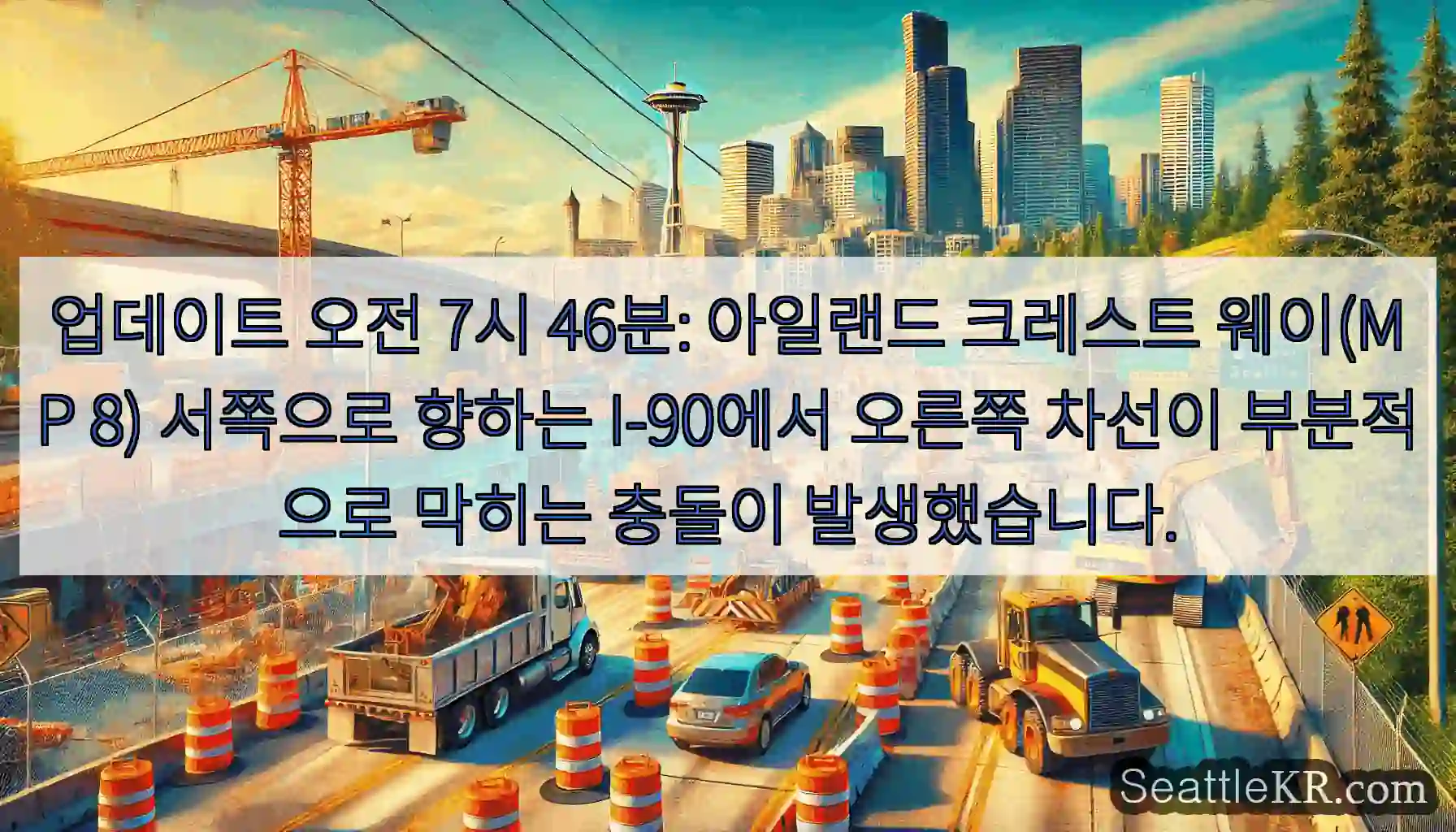 업데이트 오전 7시 46분: 아일랜드 크레스트 웨이(MP 8) 서쪽으로 향하는