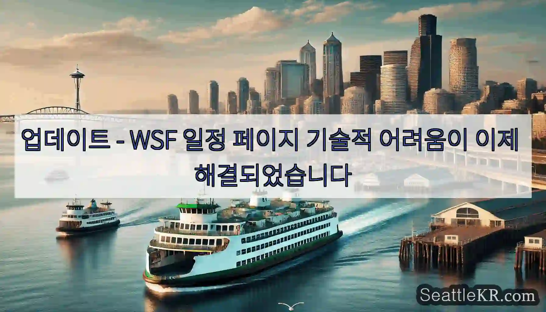 업데이트 - WSF 일정 페이지 기술적 어려움이 이제 해결되었습니다
