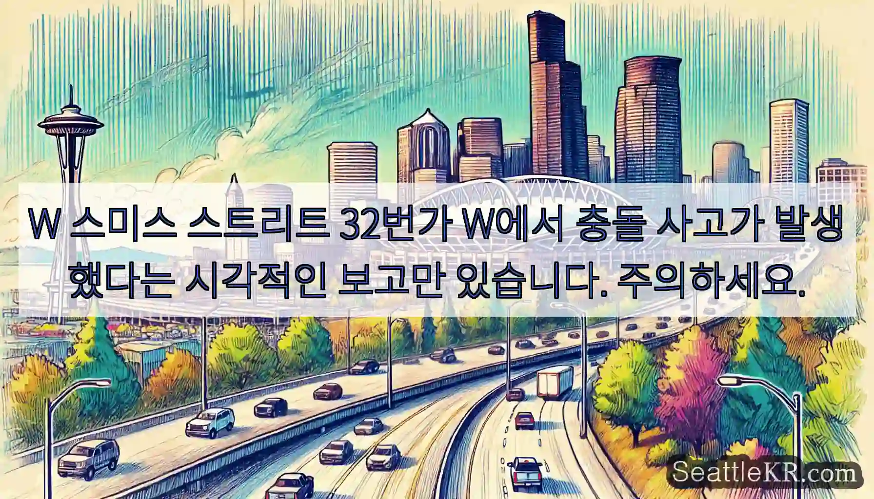 W 스미스 스트리트 32번가 W에서 충돌 사고가 발생했다는 시각적인 보고만 있습니다.