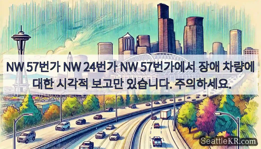 NW 57번가 NW 24번가 NW 57번가에서 장애 차량에 대한 시각적 보고만 있습니다.