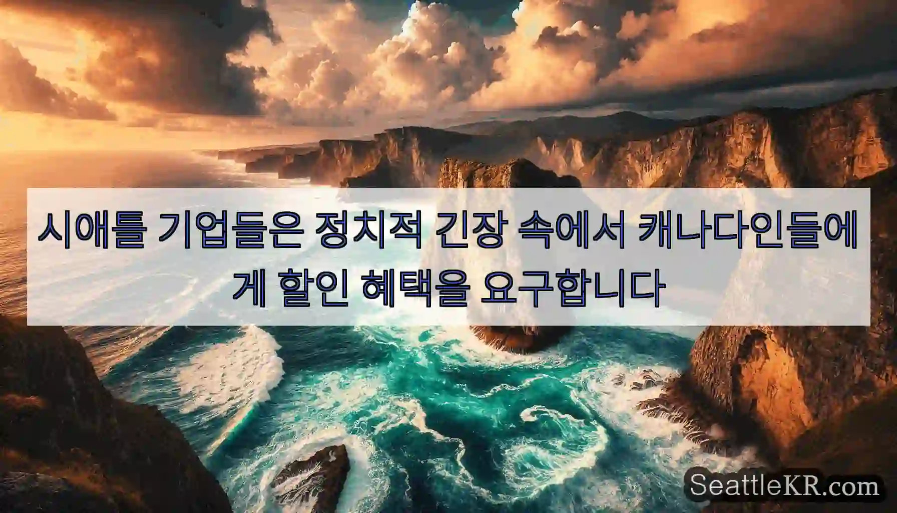 시애틀 기업들은 정치적 긴장 속에서 캐나다인들에게 할인 혜택을 요구합니다