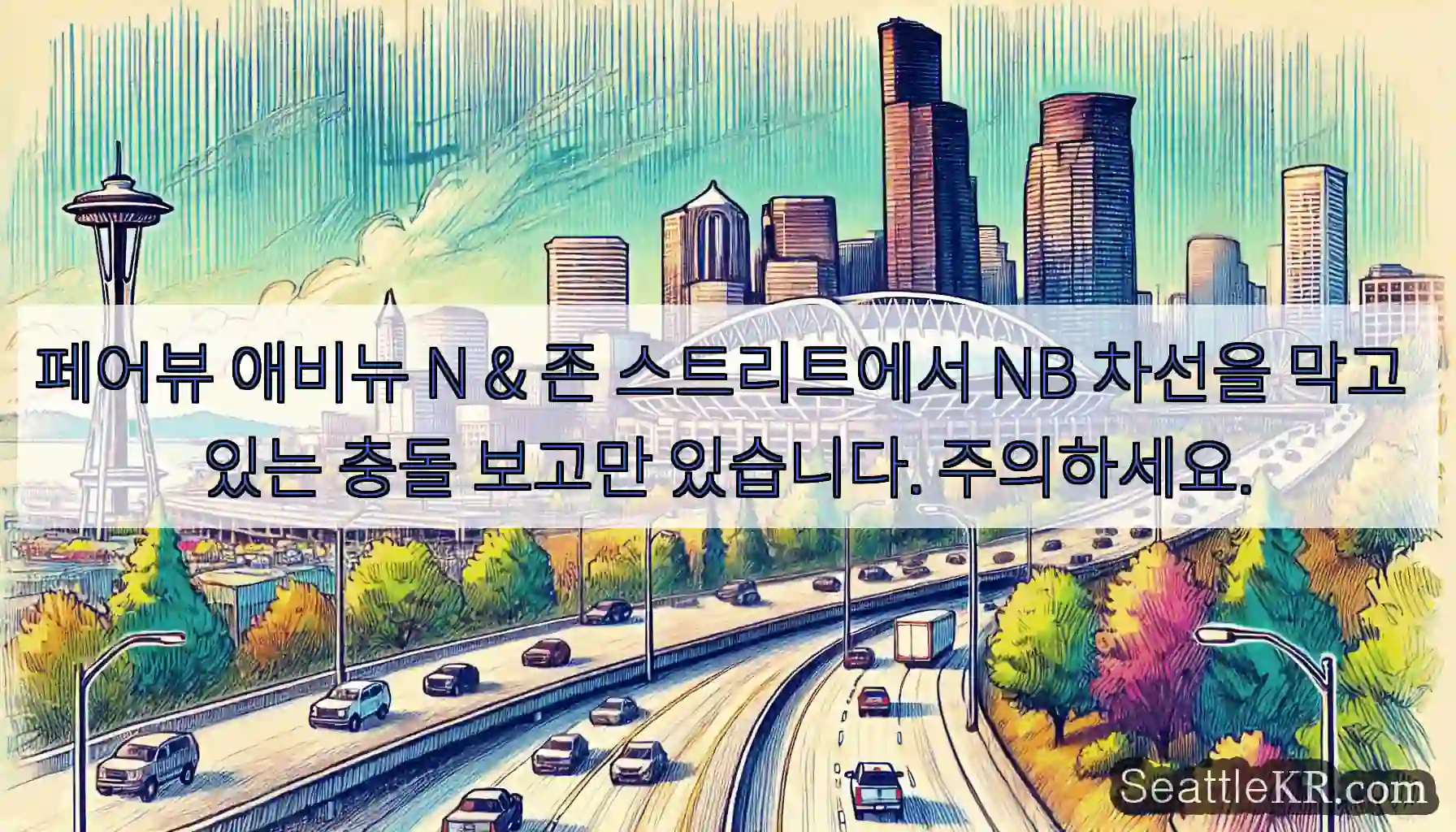 페어뷰 애비뉴 N & 존 스트리트에서 NB 차선을 막고 있는 충돌 보고만 있습니다.