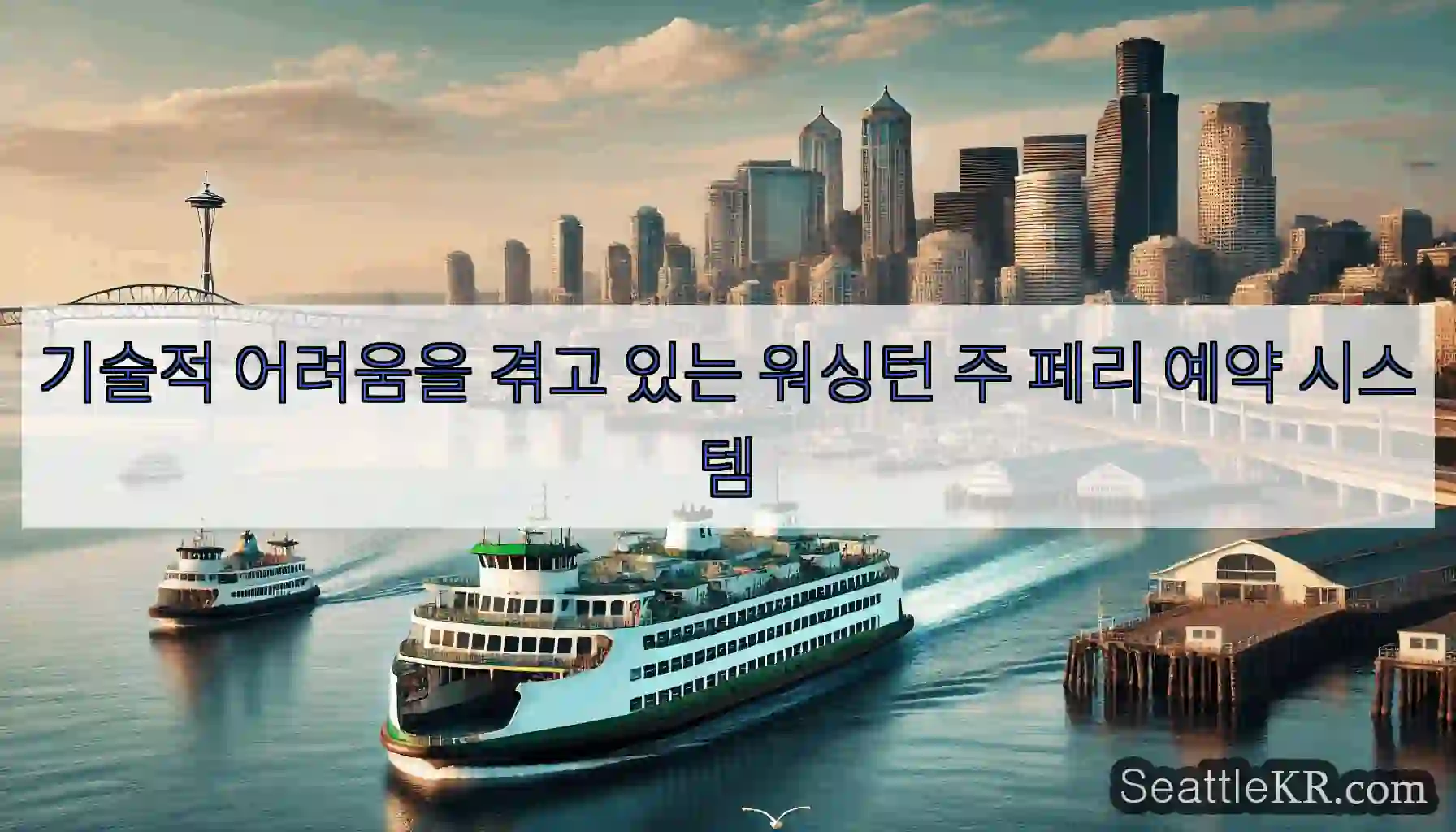 기술적 어려움을 겪고 있는 워싱턴 주 페리 예약 시스템