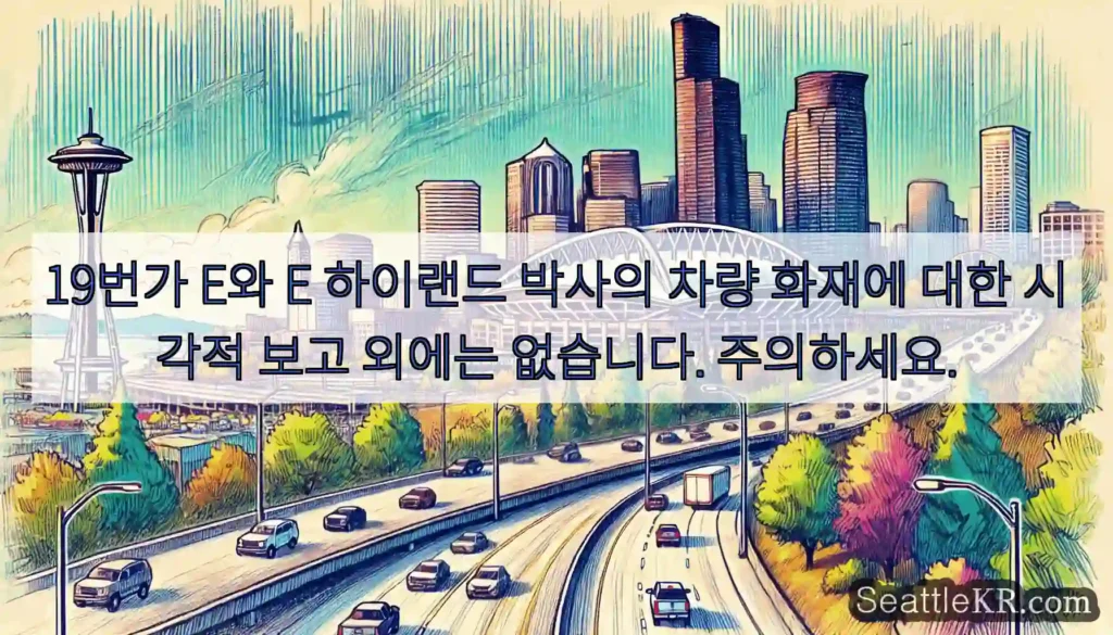 19번가 E와 E 하이랜드 박사의 차량 화재에 대한 시각적 보고 외에는 없습니다.