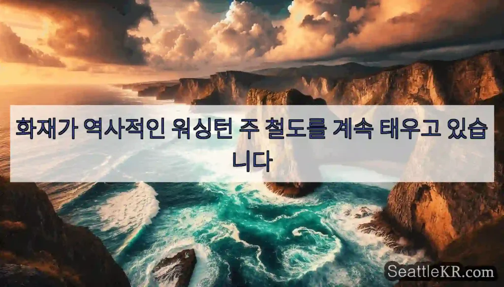 화재가 역사적인 워싱턴 주 철도를 계속 태우고 있습니다