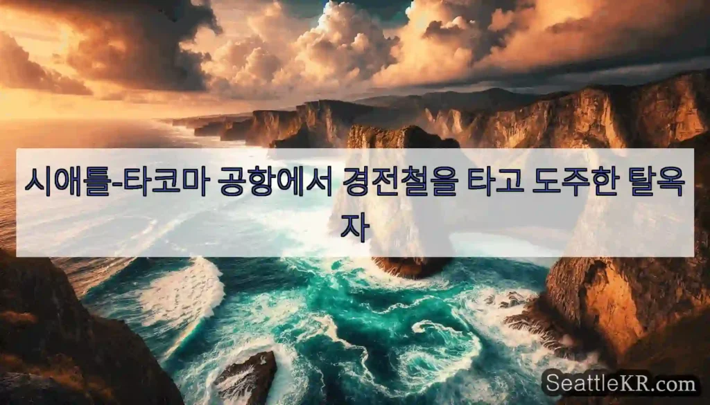 시애틀-타코마 공항에서 경전철을 타고 도주한 탈옥자