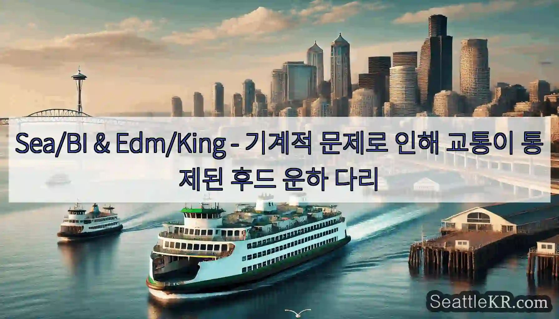 Sea/BI & Edm/King - 기계적 문제로 인해 교통이 통제된 후드 운하 다리