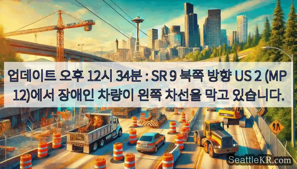 업데이트 오후 12시 34분 : SR 9 북쪽 방향 US 2 (MP 12)에서 장애인