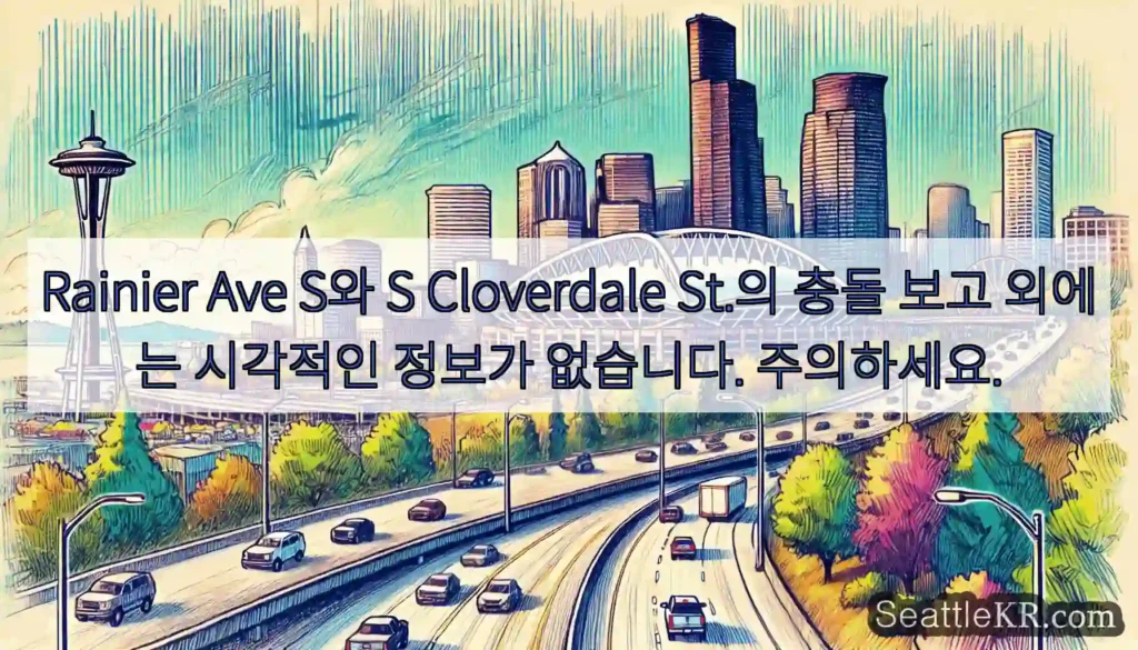Rainier Ave S와 S Cloverdale St.의 충돌 보고 외에는 시각적인