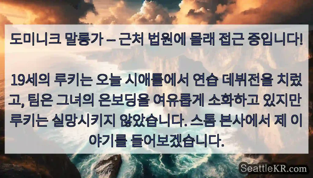 도미니크 말롱가 -- 근처 법원에 몰래 접근 중입니다! 19세의 루키는 오늘 시애틀에서
