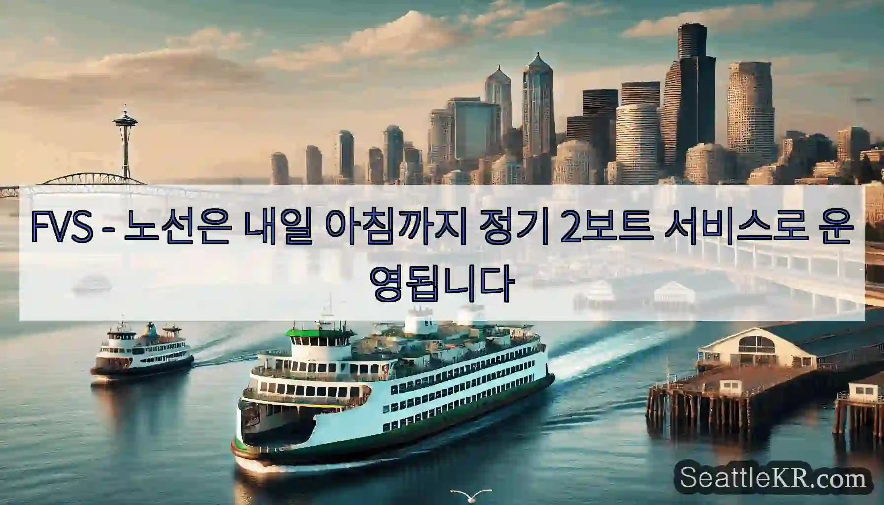 FVS - 노선은 내일 아침까지 정기 2보트 서비스로 운영됩니다
