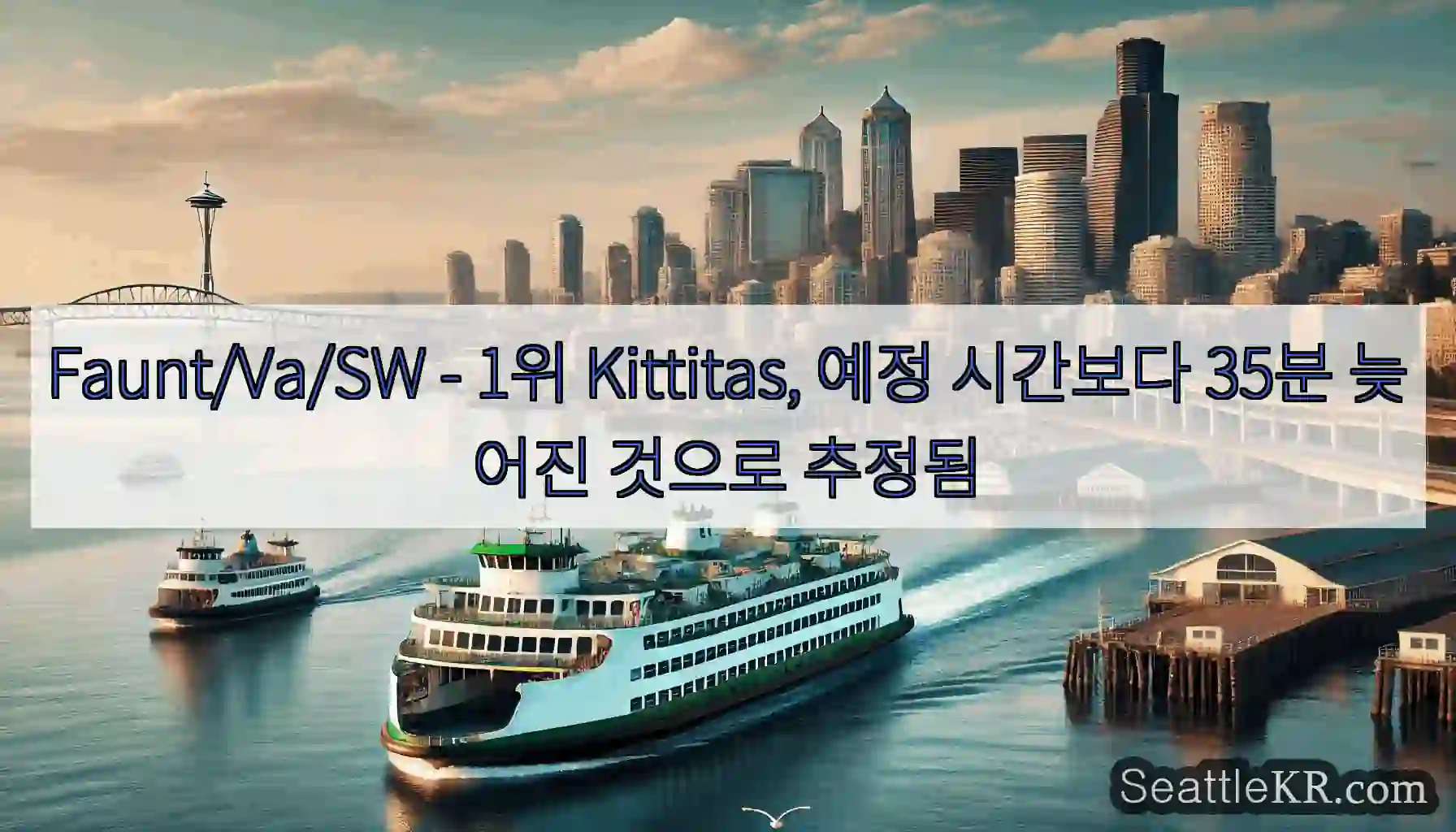 Faunt/Va/SW - 1위 Kittitas, 예정 시간보다 35분 늦어진 것으로