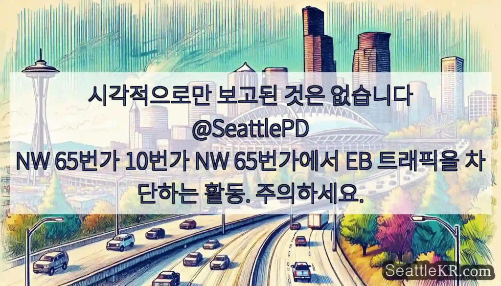 시각적으로만 보고된 것은 없습니다 @SeattlePD NW 65번가 10번가 NW