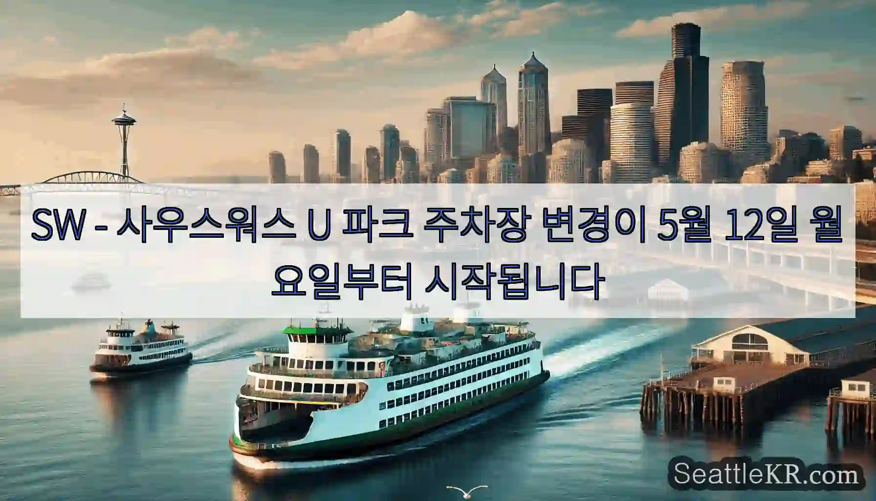 SW - 사우스워스 U 파크 주차장 변경이 5월 12일 월요일부터 시작됩니다
