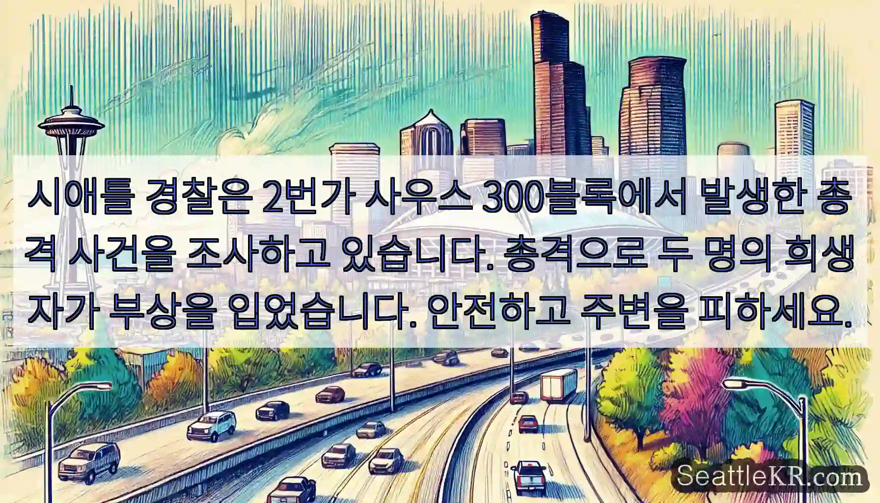 시애틀 경찰은 2번가 사우스 300블록에서 발생한 총격 사건을 조사하고 있습니다.