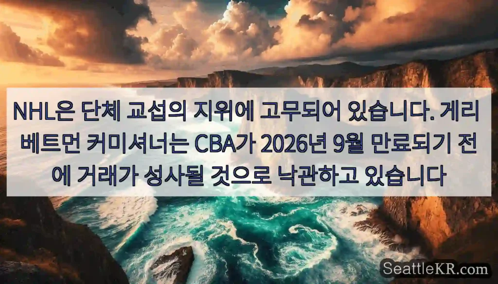 NHL은 단체 교섭의 지위에 고무되어 있습니다. 게리 베트먼 커미셔너는 CBA가